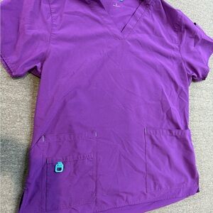 Carhartt Scrubs Purple V-Neck Top